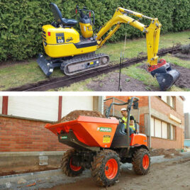 KOMATSU PC09 mini ekskavatorius + DUMPER savivartis